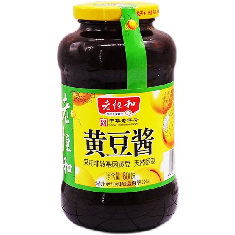 调味正品保障老恒和黄豆酱800g炒菜拌面火锅豆瓣酱