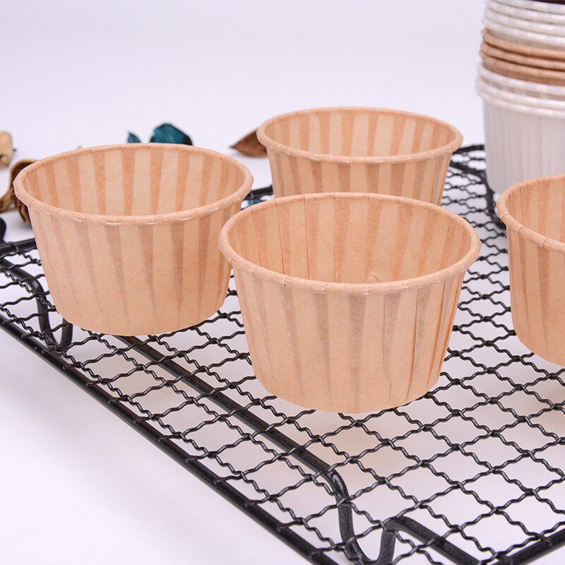 烘焙蛋糕纸杯未漂白卷边杯子曲奇面包马芬蛋挞甜品台防油纸托30枚
