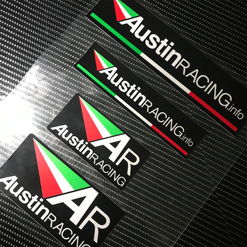 austinracing排气管机车摩托车改装贴纸个性防水反光贴纸