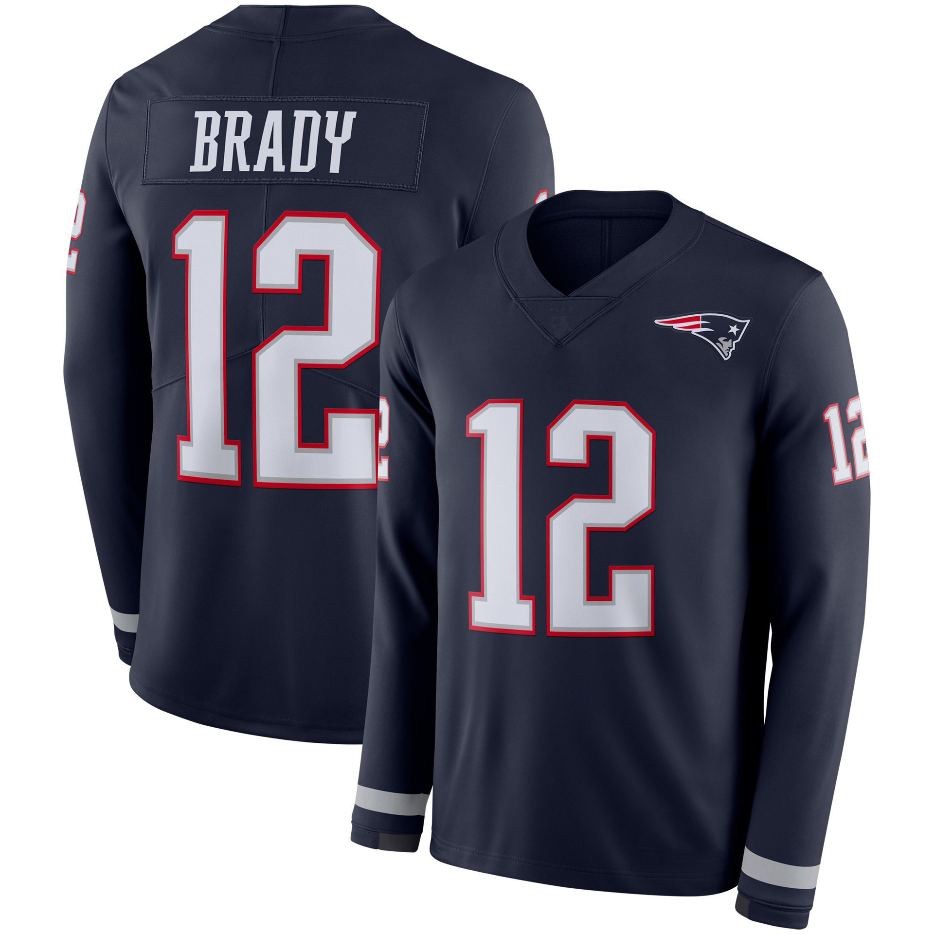 球衣nfl长袖bradyrodgerselliottlongsleeves男装橄榄橄榄球服