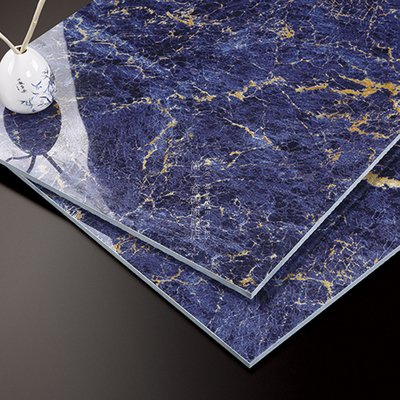 瓷砖宝石蓝客厅餐厅玄关走道大理石拼花地砖欧式釉面砖