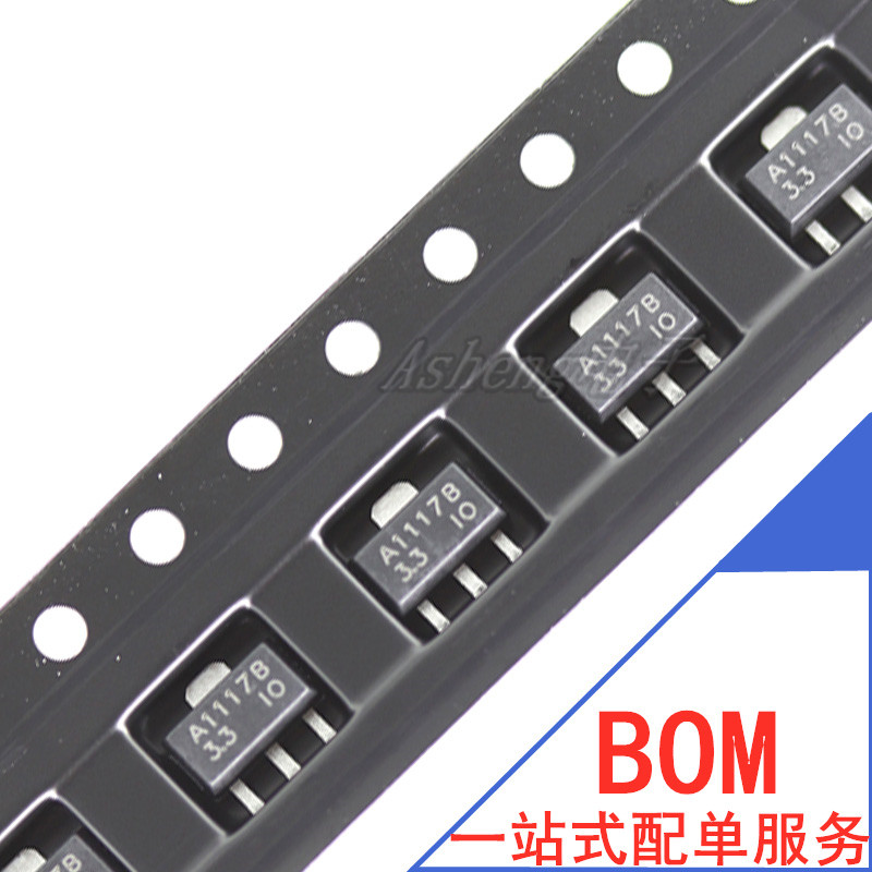 cja1117b-3.3丝印1117bsot-89贴片三极管稳压电路芯片原装稳压器