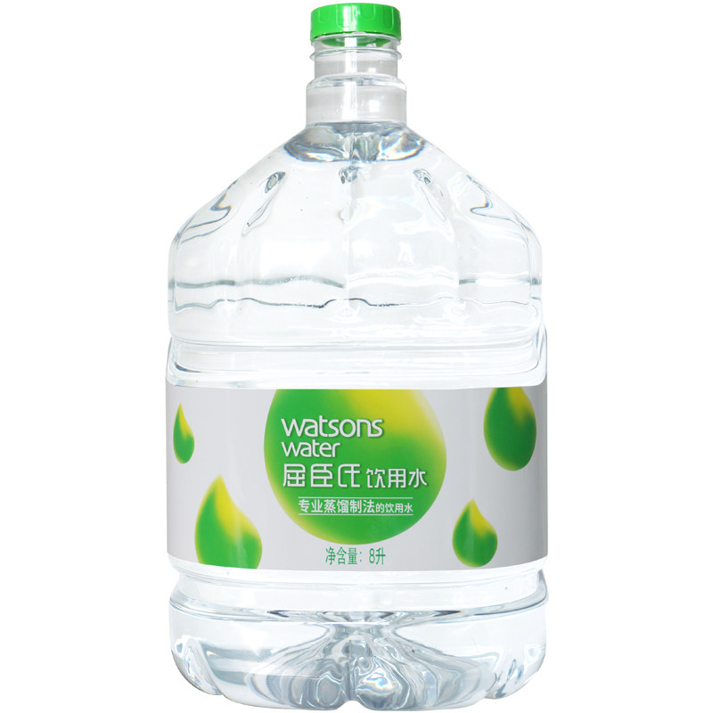 饮用水屈臣氏蒸馏制法8l2桶整箱45l大瓶桶装饮用水