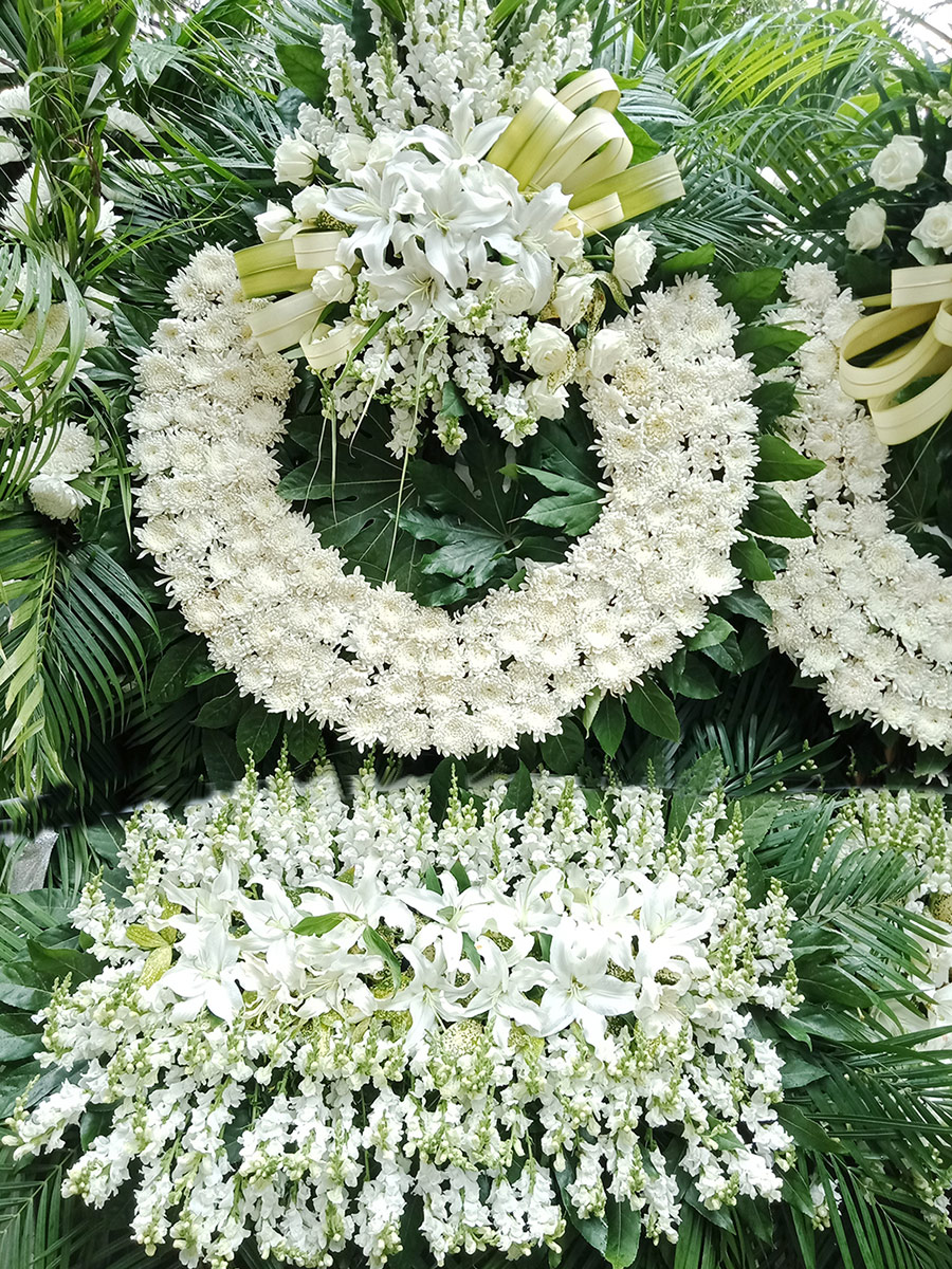 花圈白事丧事花篮葬礼殡葬用品品上海龙华西追悼