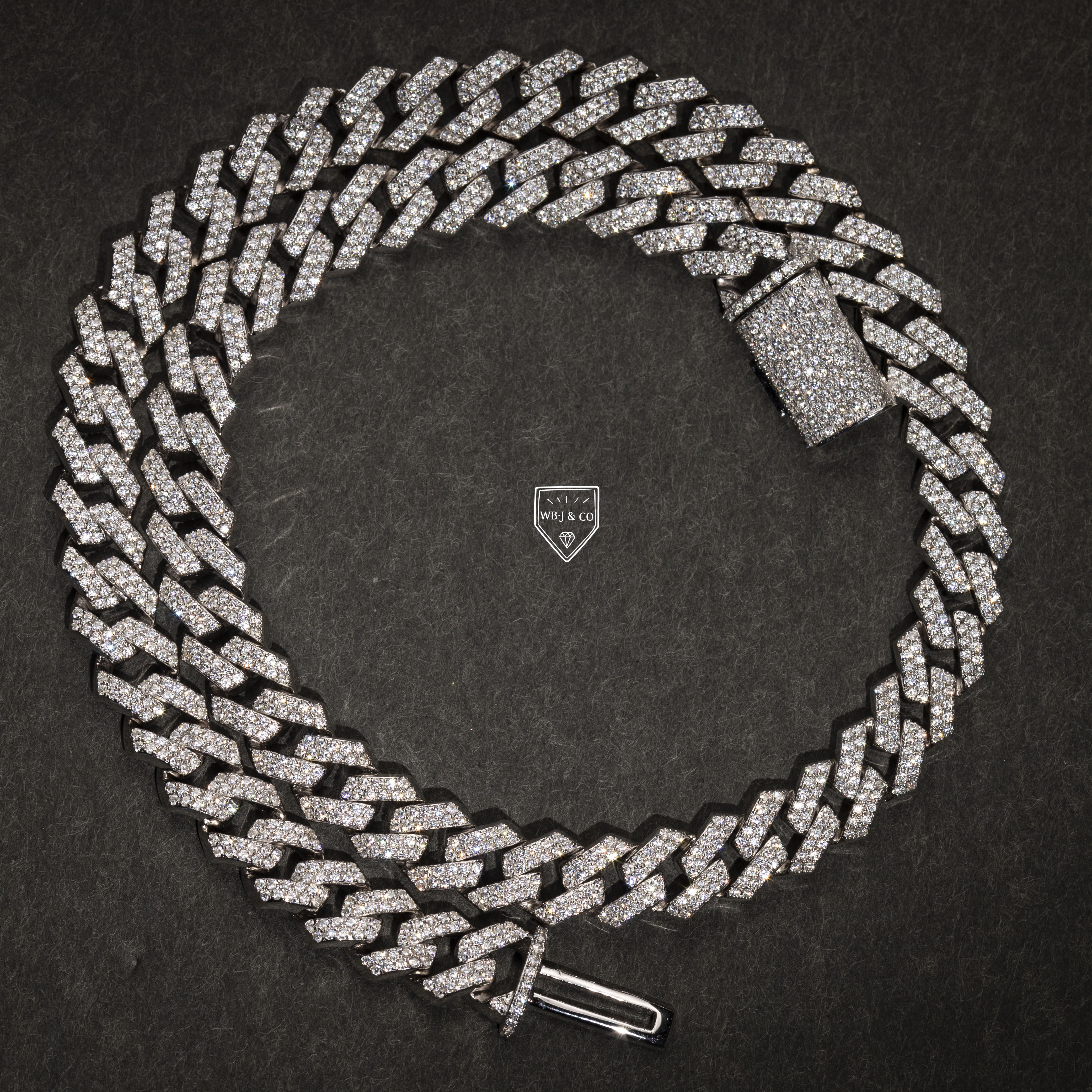 wbj定制珠宝3mm金字塔网球链s925银镀金18k纯银饰品 首饰项链包邮