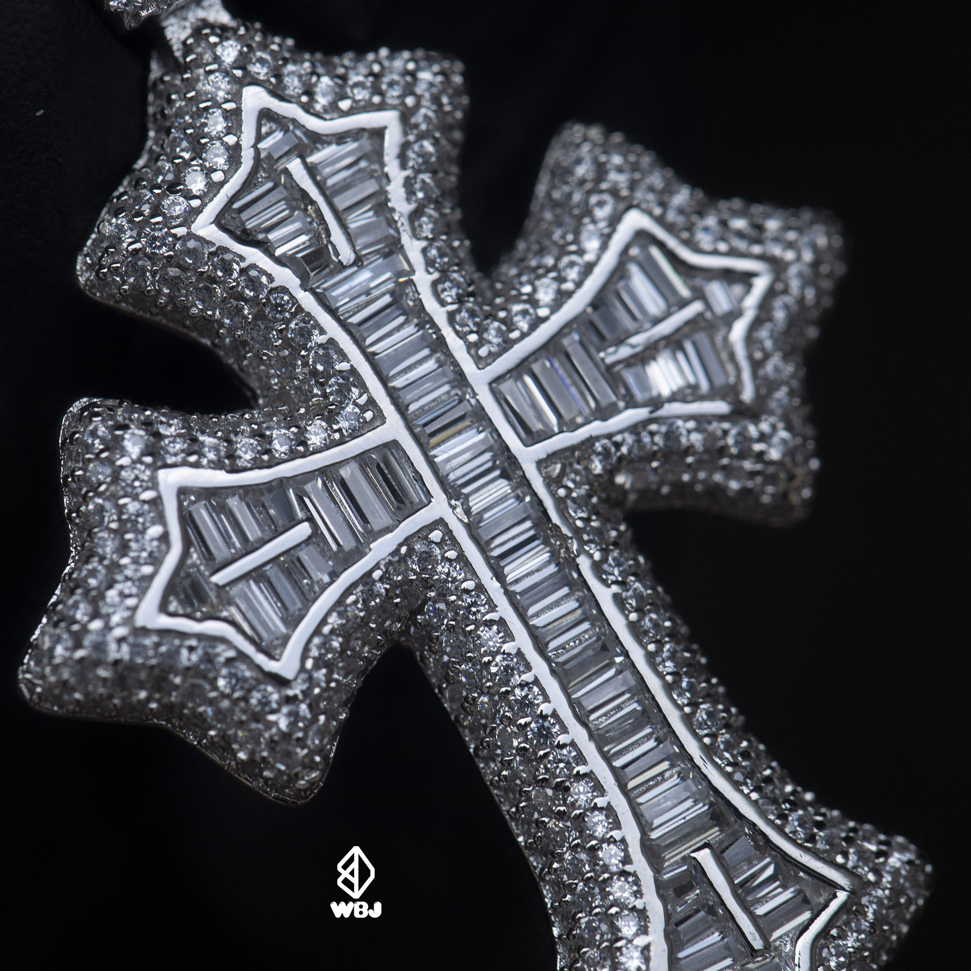 wbj定制珠宝t方十字架吊坠s925银纯银饰项链吊坠饰品镀金全国包邮