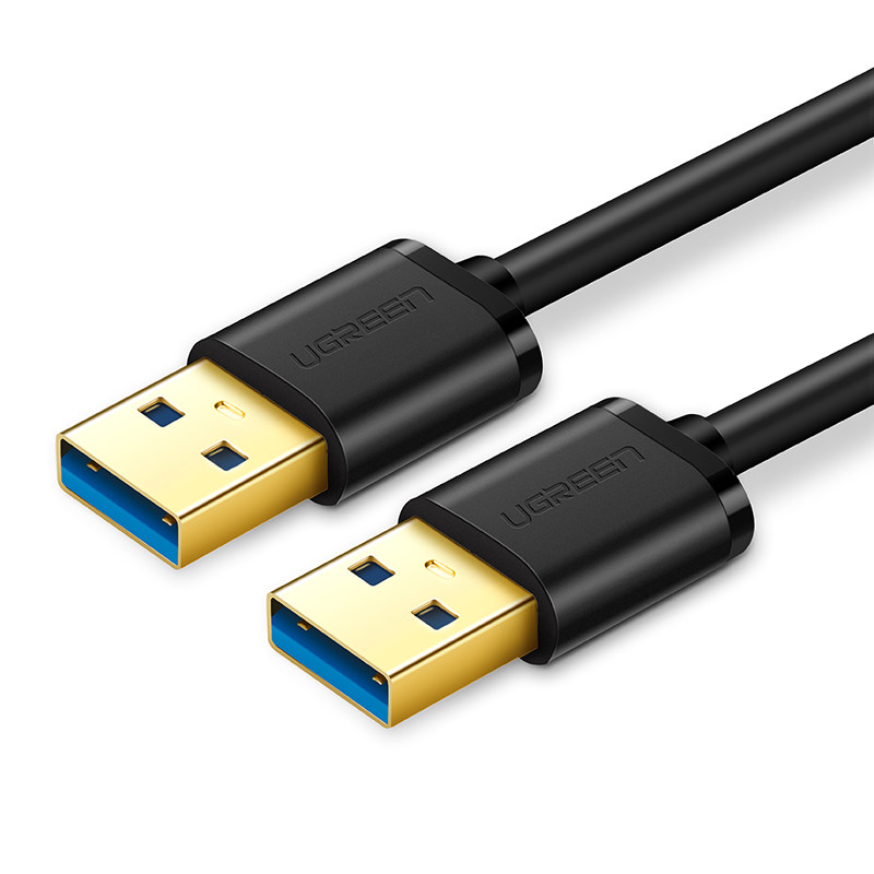 数据线绿联usb3.0双头对公移动usb延长连接线数据线
