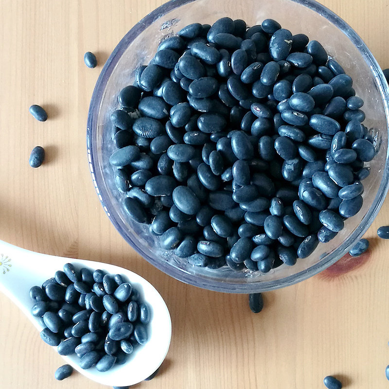 肾形黄心小黑豆500g农家自产非转基因打豆浆发豆芽种子药用雄黑豆