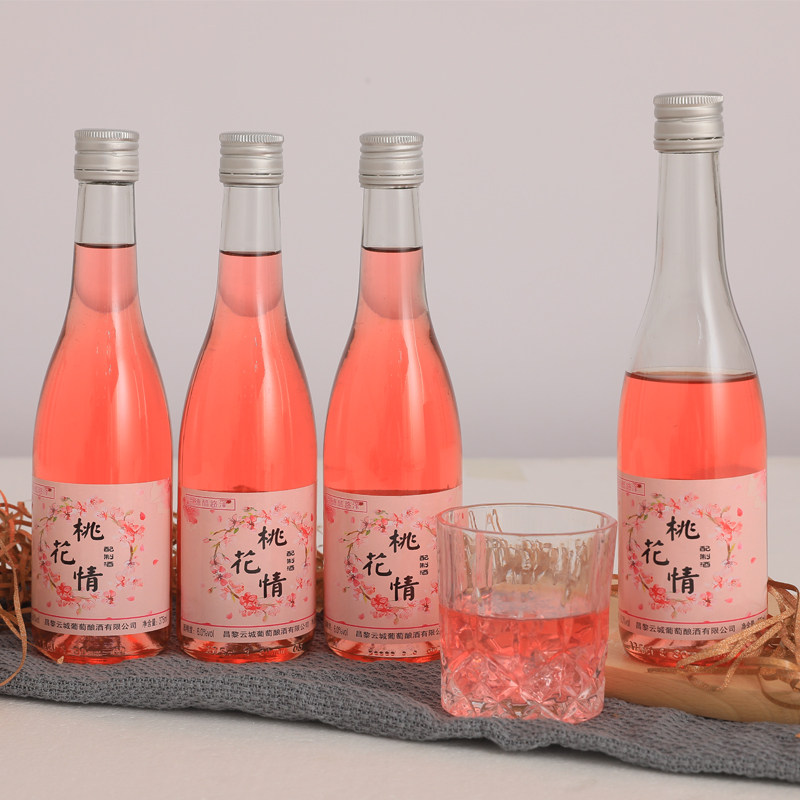 桃花情酒375ml甜酒果味低度女士微醺少女颜值果酒