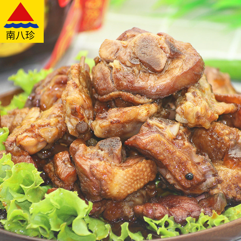 厂家直销八珍麻辣仔鸭新鲜鸭肉零食400g瓦罐鸭肉零食