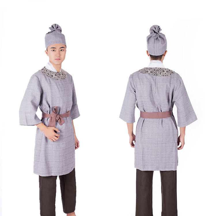 古代客栈掌柜棉麻百姓汉服中式酒楼店小二茶艺馆民族服装