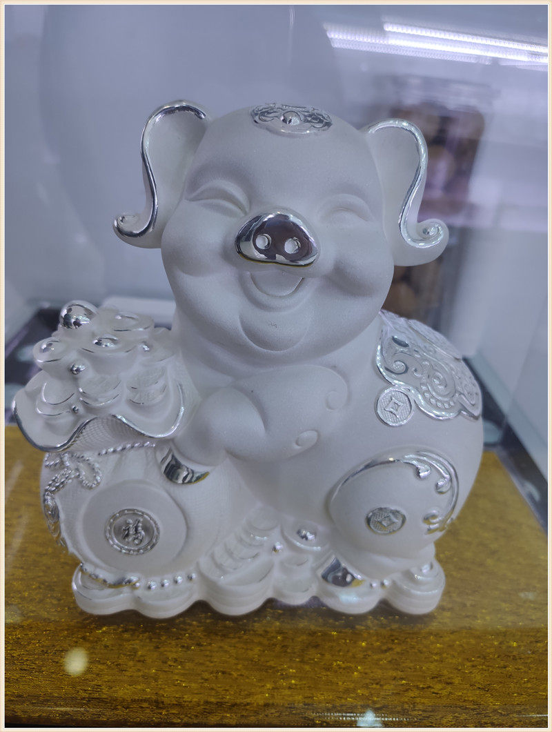 多财多福纯银摆件足银生肖工艺品送朋友创意生日摆件