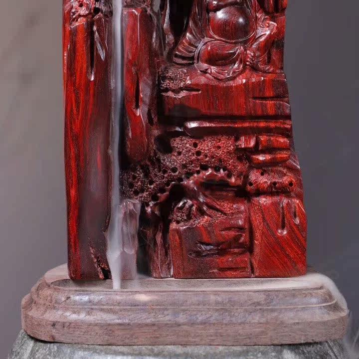 印度小叶紫檀勒倒流香手工雕刻装饰摆件木雕摆件