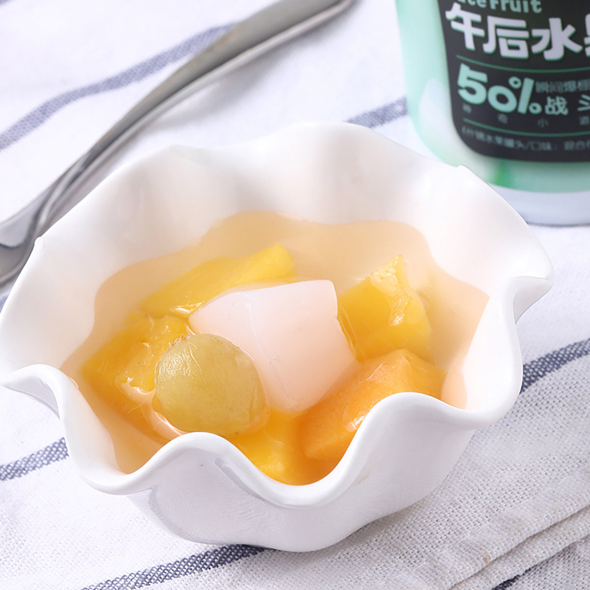 三只松鼠午后水果罐头整箱200g2罐什锦黄桃椰果10罐水果罐头