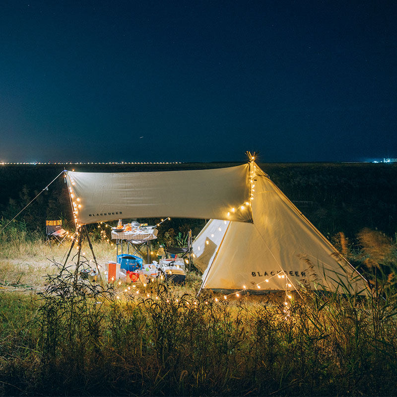 黑鹿幽居印第安帐篷天幕组合套装户外露营遮阳露营