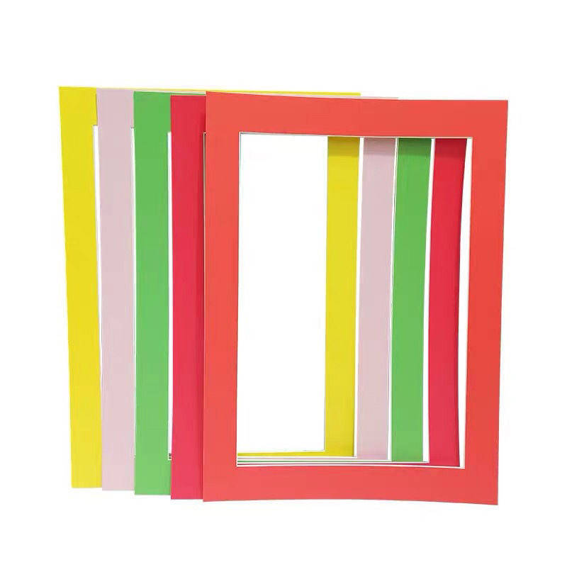 20张简约儿童裱学生卡纸画框幼儿园手工卡纸单框美术作品创意相框