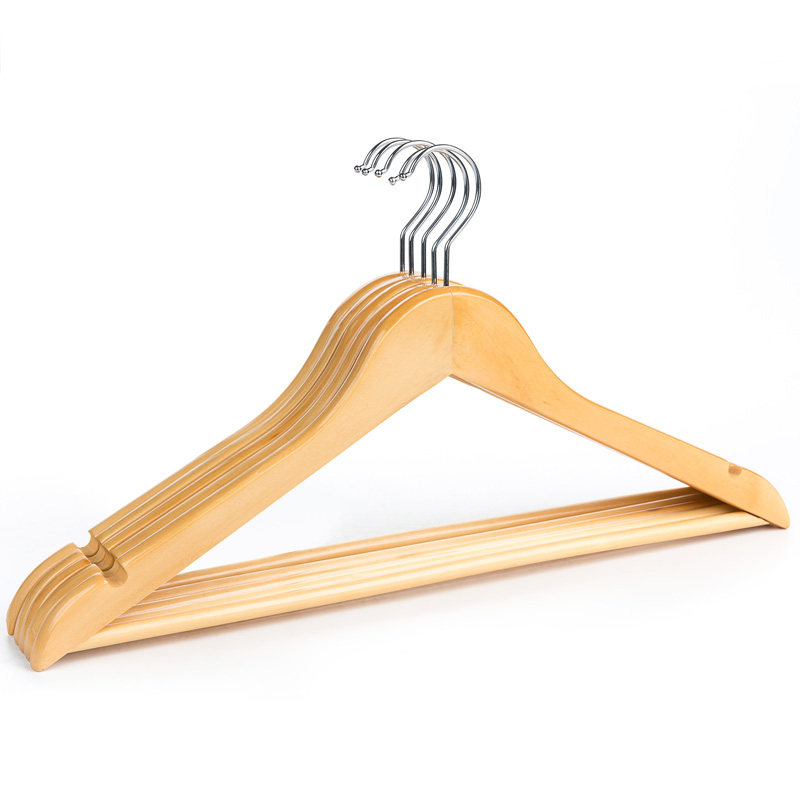 慕领实木木衣架子成人服装店儿童木头衣撑批木质衣架