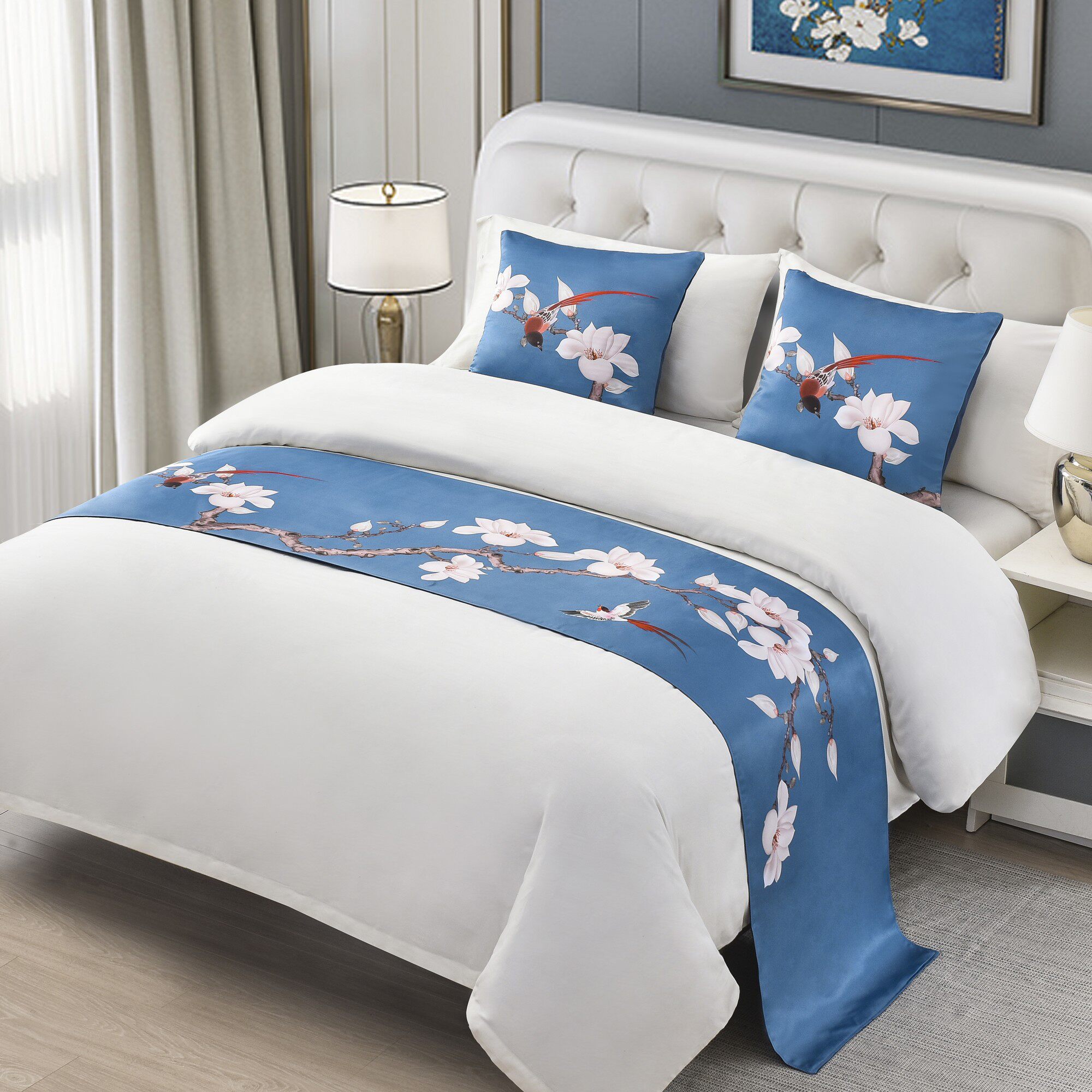 床旗床尾高档奢华宾馆酒店家用民宿北欧欧式床垫