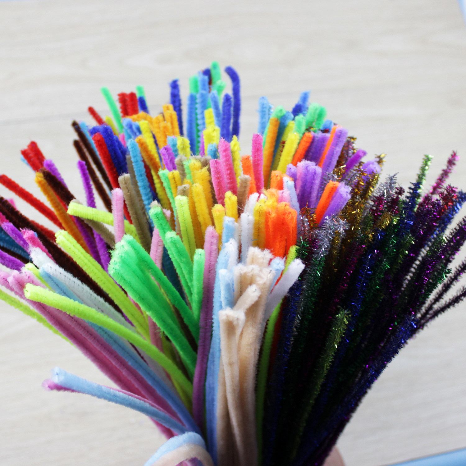 闪光金葱毛根毛毛条扭扭彩色波浪毛绒圣诞节diy其他手工制作