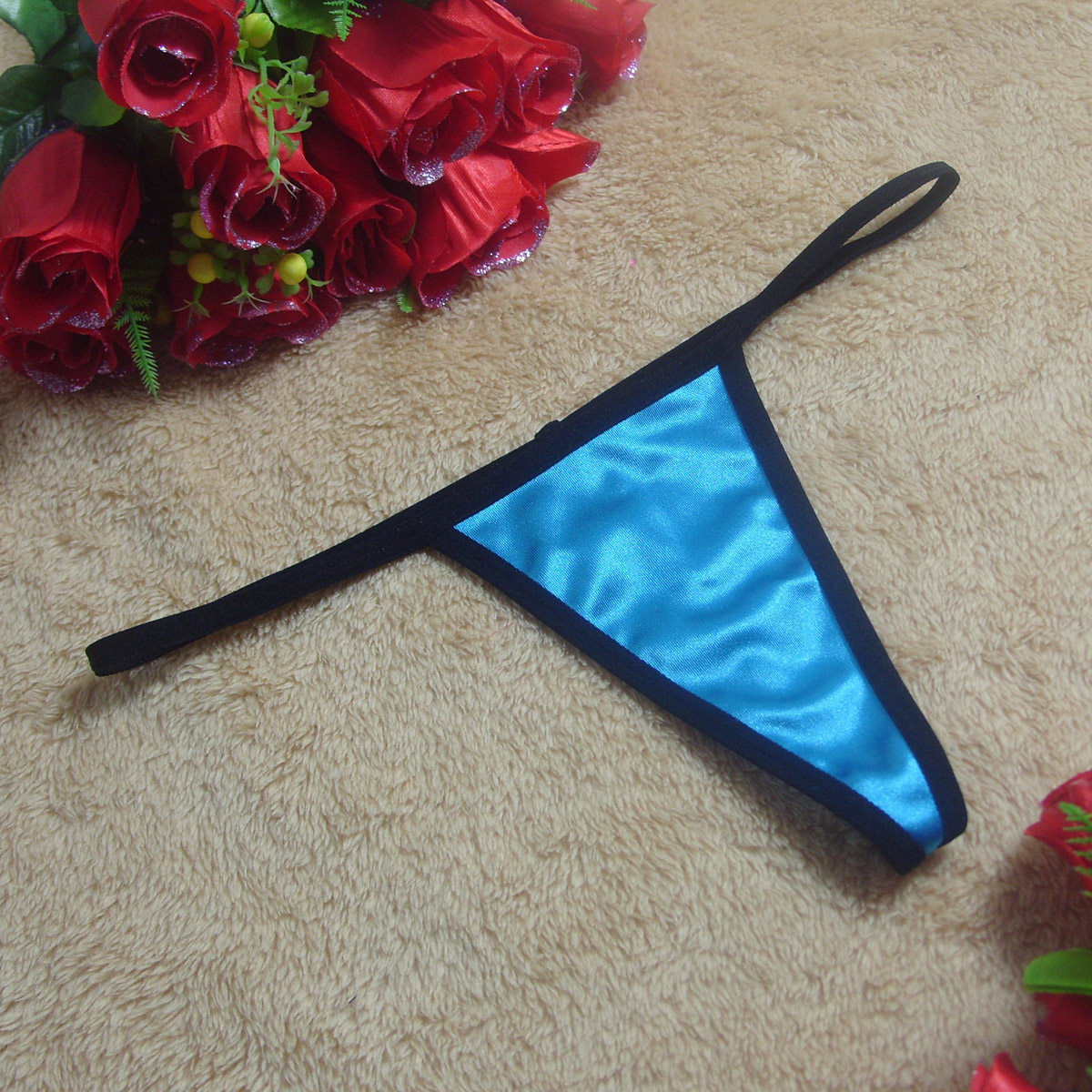 女士内衣简约火辣诱惑低腰无痕隐形丁字裤t裤透视内裤g3018