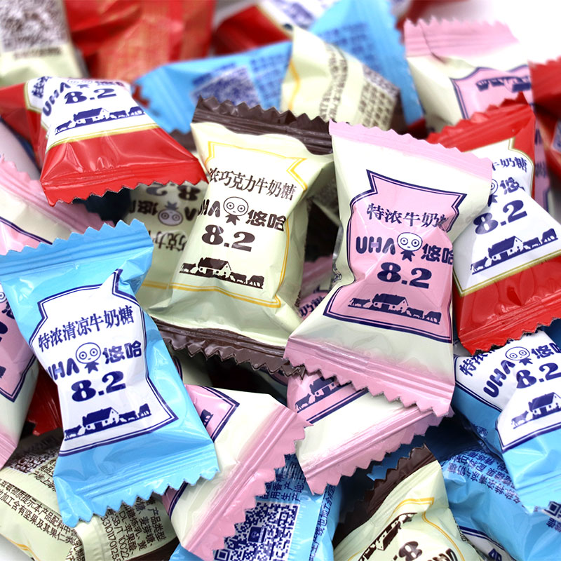 uha哈特牛奶硬糖500g100散装喜糖零食糖果
