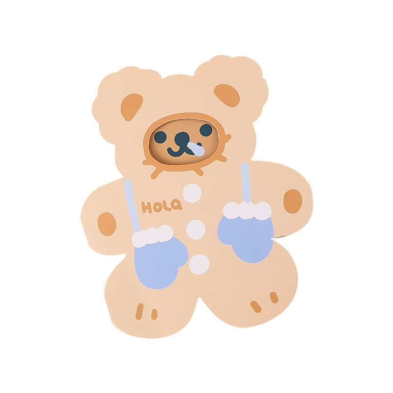 烘焙插牌涂鸦熊熊卡通熊卡通ins贺卡蛋糕小熊节日装扮用品