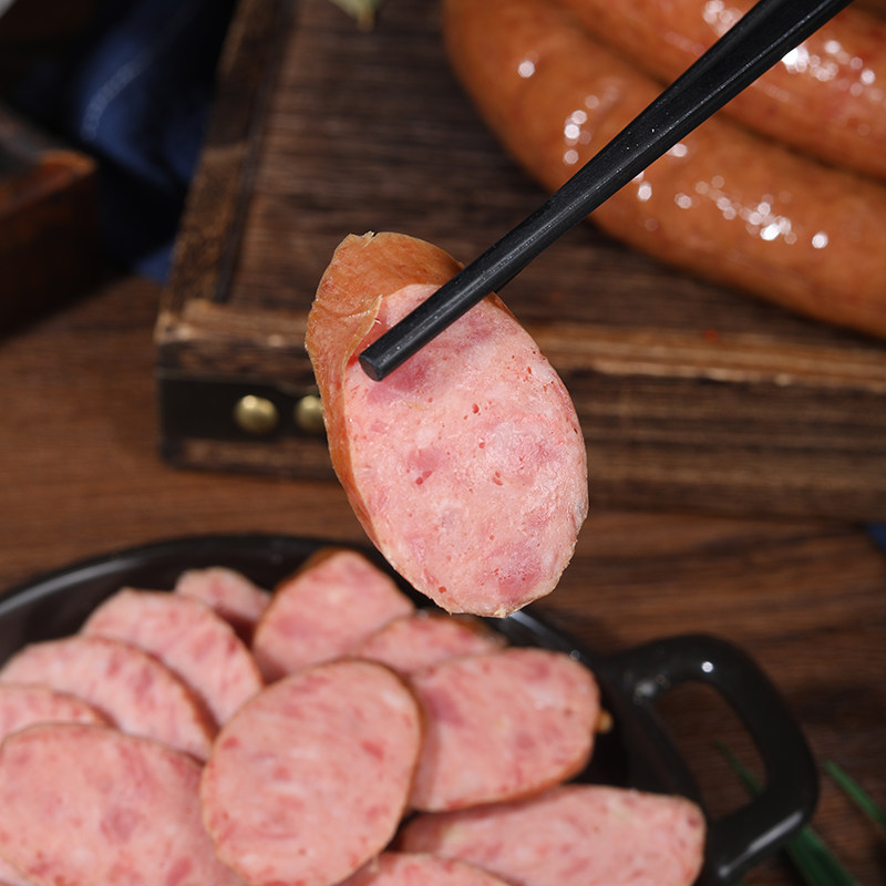 力佳虎皮红肠佳木斯300g熏煮香肠早餐肉肠即食香肠