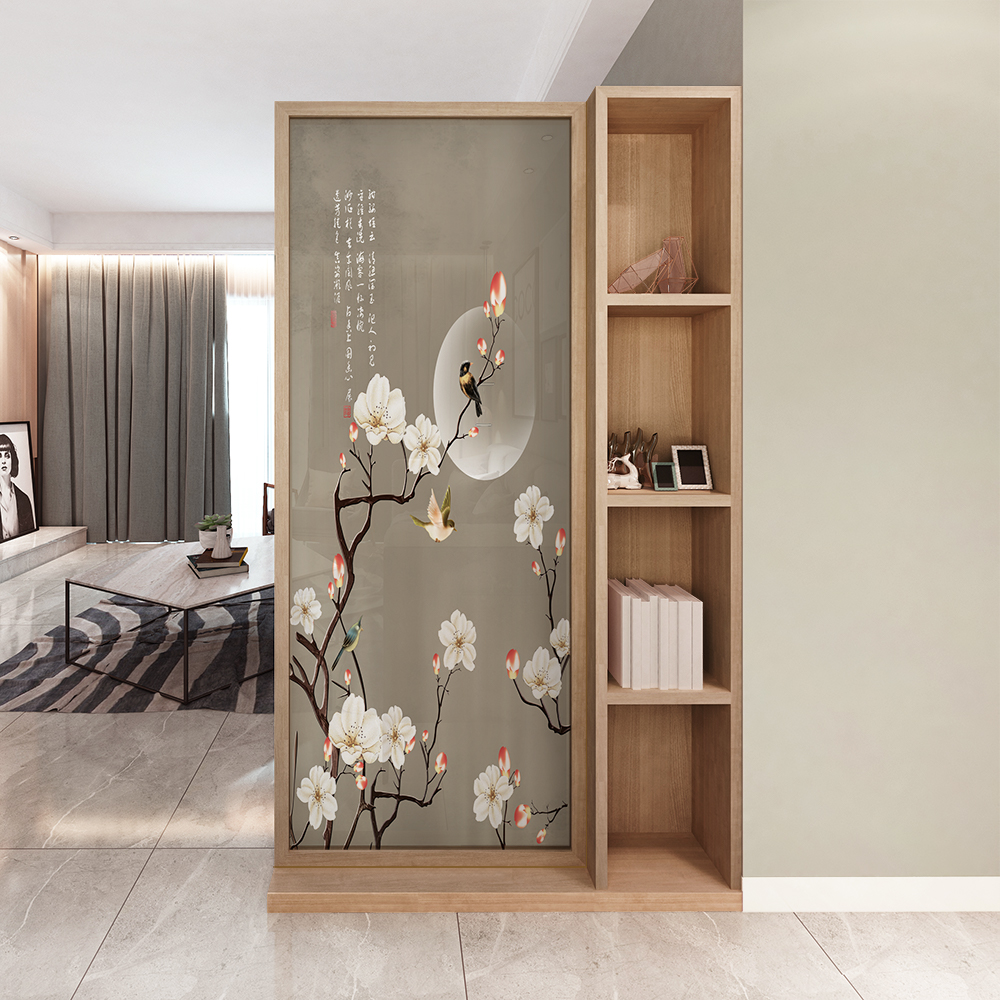 原木屏风隔断进门遮挡挡墙玄关现代实木置物架座屏