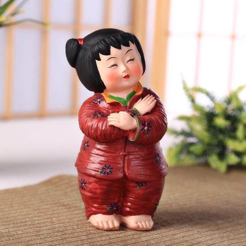 摆件公益广告中国梦娃福娃卧室书桌家居树脂摆件