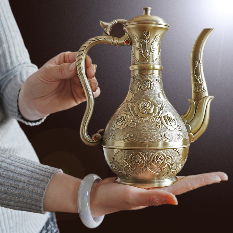 仿古古代酒壶古风家用长嘴大容量中式复古白酒摆件