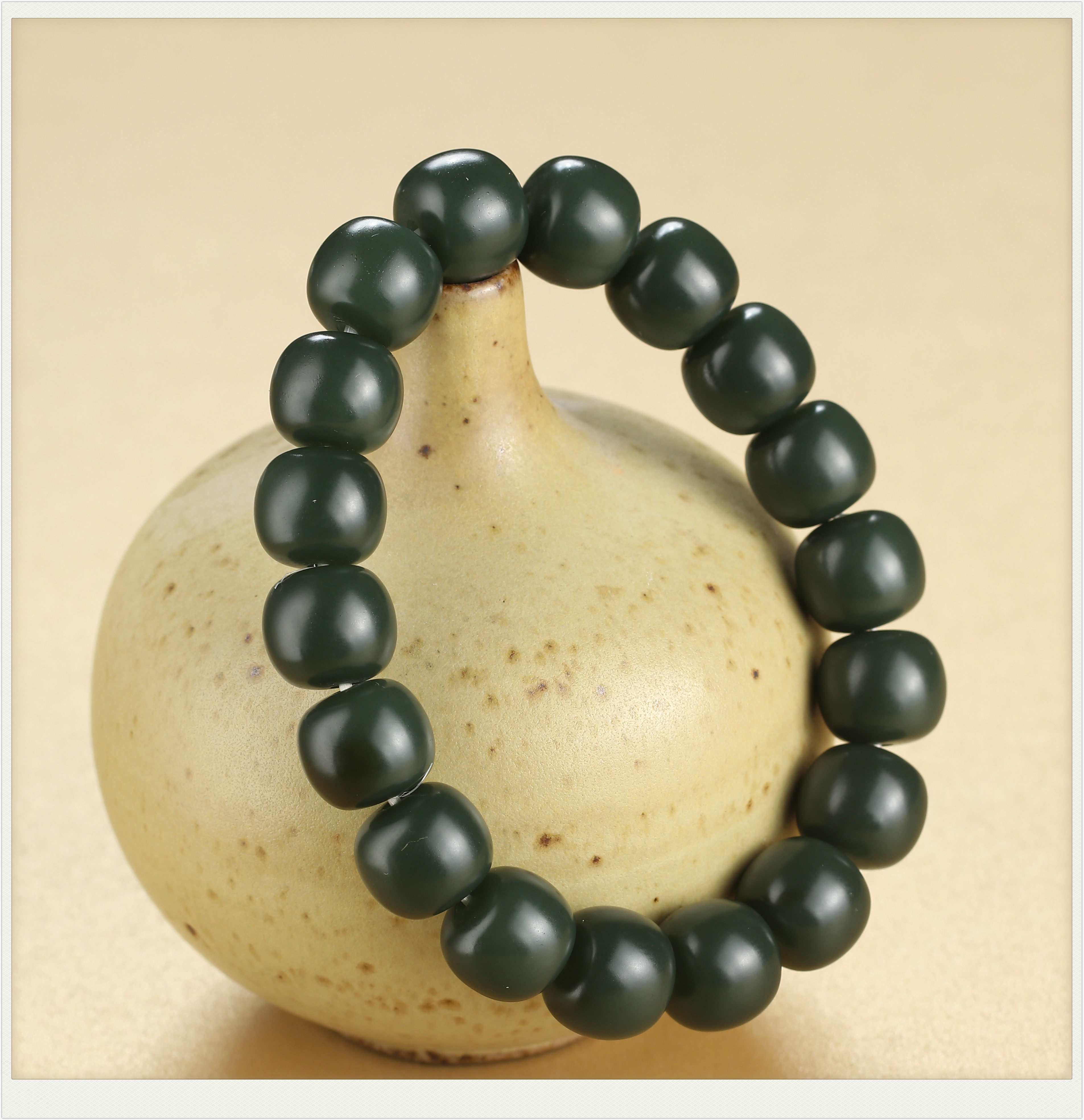 青海老形珠手串新疆和田玉籽多宝串女手链一级手饰