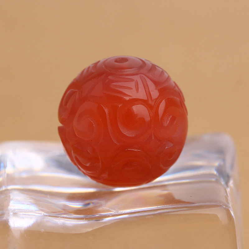 鼎喜天然盐源玛瑙龙纹珠回纹珠散珠单diy手工其他diy饰品配件