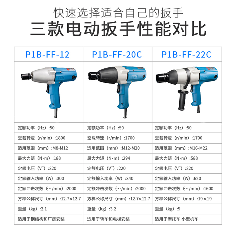 东成电动扳手p1bff1220c22c30机械安装工具电动工具汽车扳手