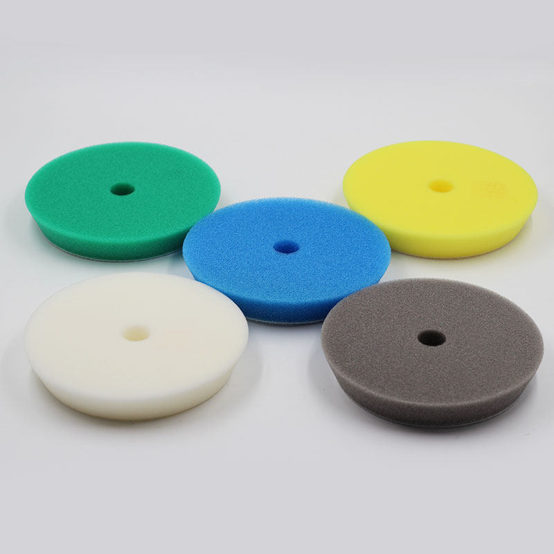 pupes路贝狮5寸偏心抛光机耗材蓝绿灰黄白五色6寸海绵抛光海绵盘