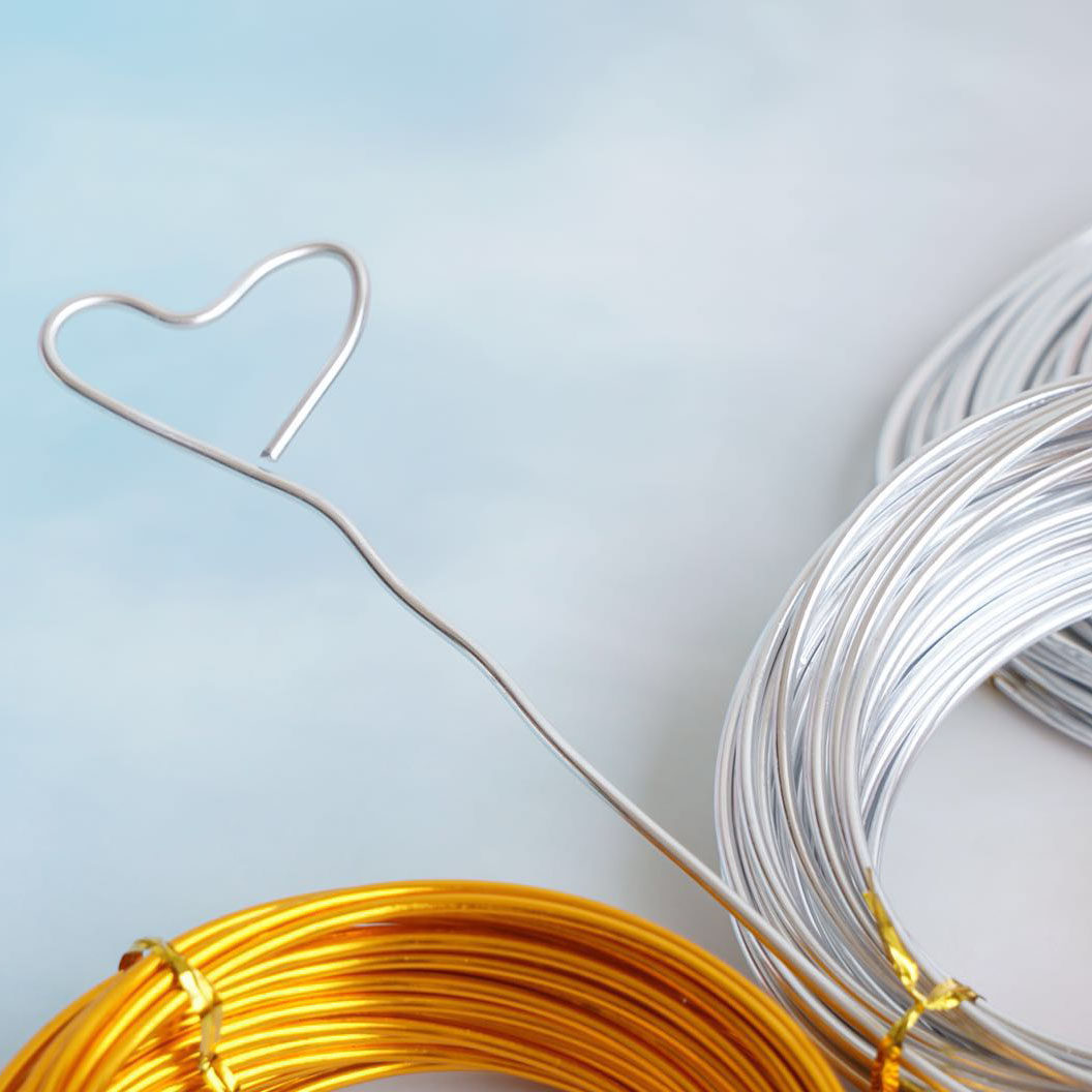 金色铁丝铝线diy公仔造型铁艺字母花艺数字花艺材料