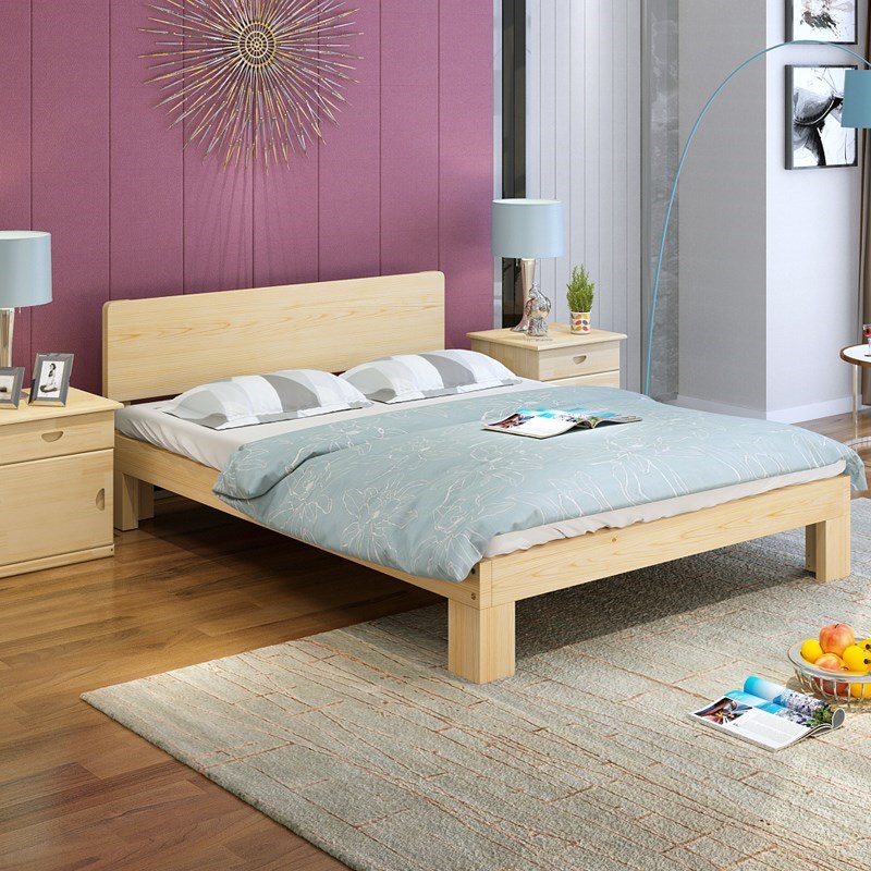 木床包邮实1.35米中式新中式一米单人床成人1米实木床