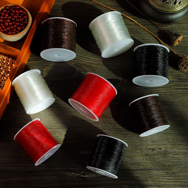 手串弹力耐磨透明水晶手链文玩线穿珠绳手佛珠线