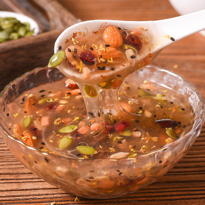 奇亚籽坚果藕粉羹学生营养代餐早餐饱腹网红速溶坚果藕粉羹500g