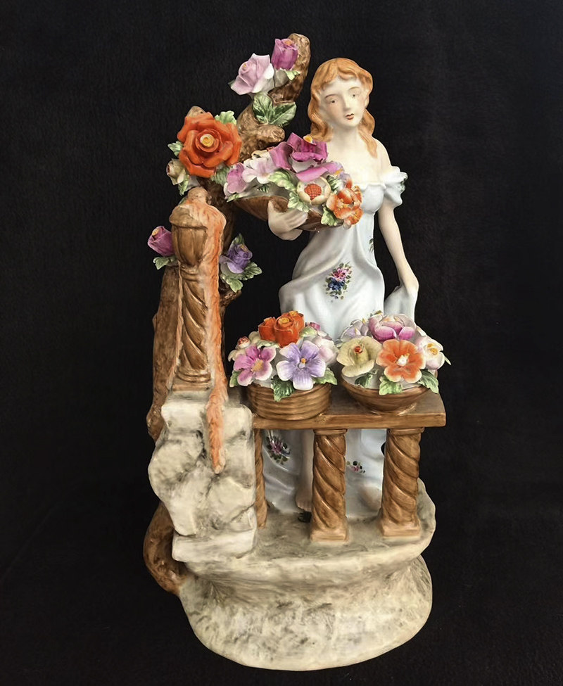 西洋古董德国麦森陶瓷瓷偶摆件家居家居装饰装饰品摆件