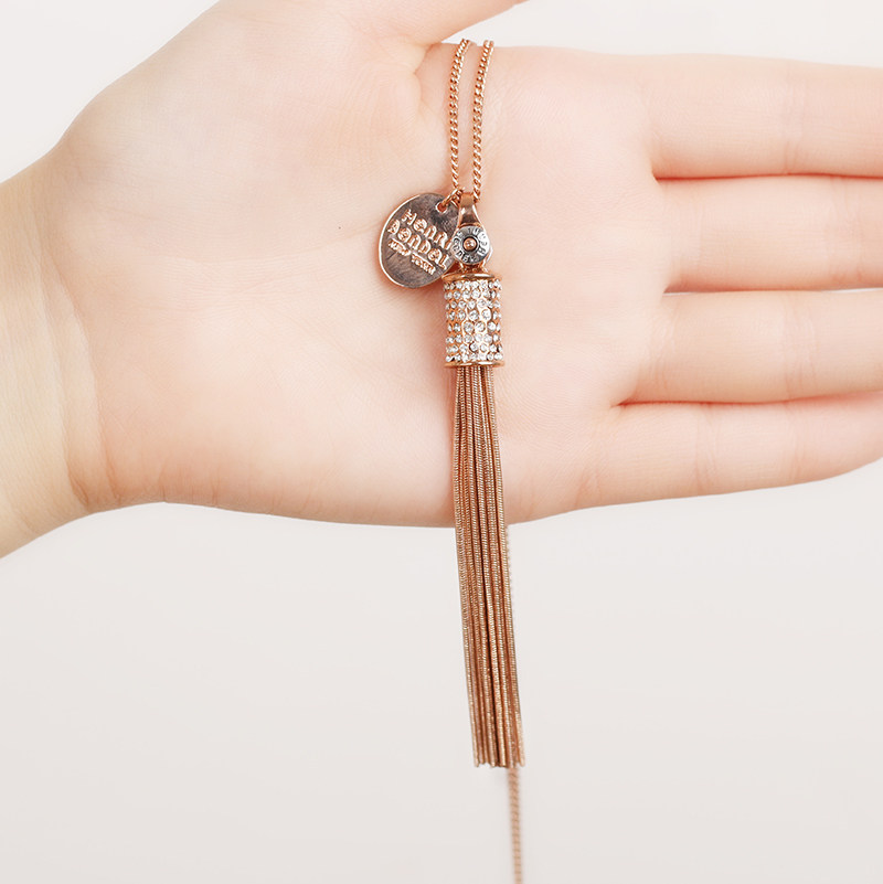 项链henribendel曼哈顿圆柱锆石秋冬hb夸张潮女项链