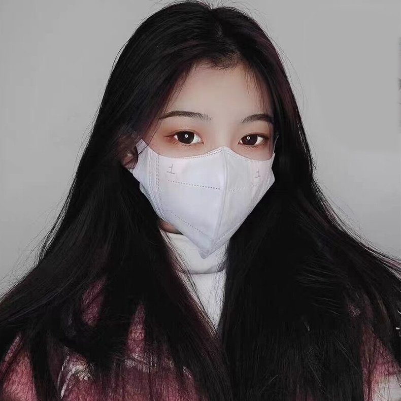 网红防勒同款3d立体口罩女白黑色透气一次性口罩