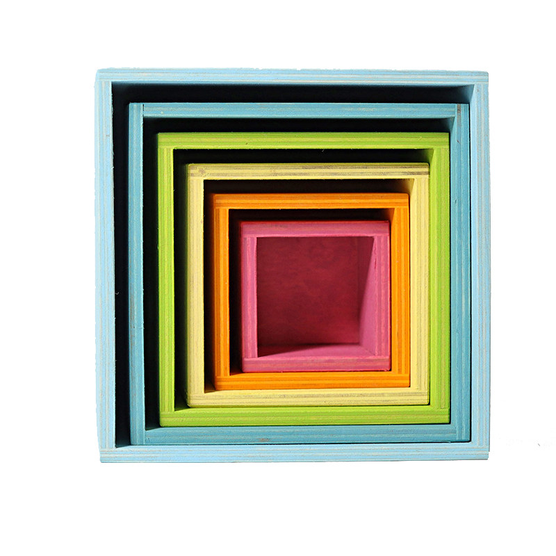 德国grimms进口手工木质儿童早教叠套叠叠圈