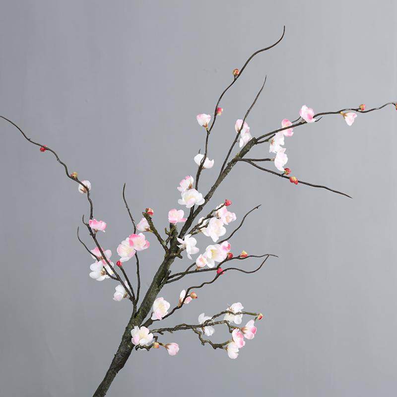 仿真梅花花枝假花干花腊梅绢花客厅落地摆放仿真花