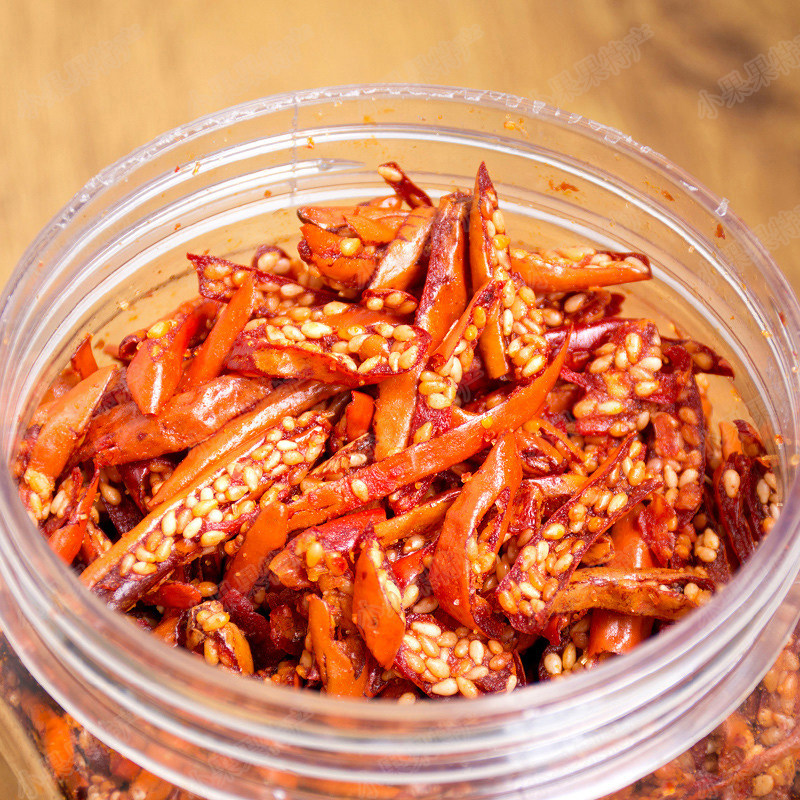 3送1贵州特产辣椒丝爽味园香辣丝300g油炸芝麻辣椒条香酥辣香辣脆