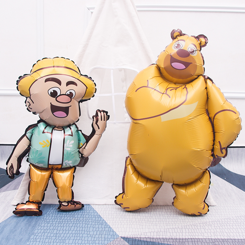 熊出没熊大熊二光头强主题铝膜气球儿童男孩卡通气球
