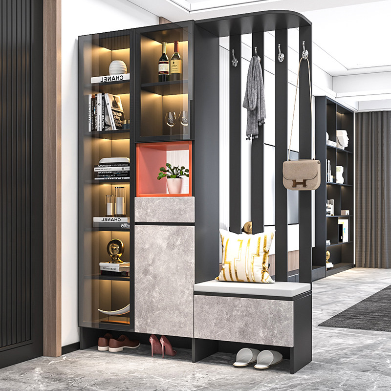 入户玄关鞋柜一体客厅隔断屏风装饰柜带现代简约门厅