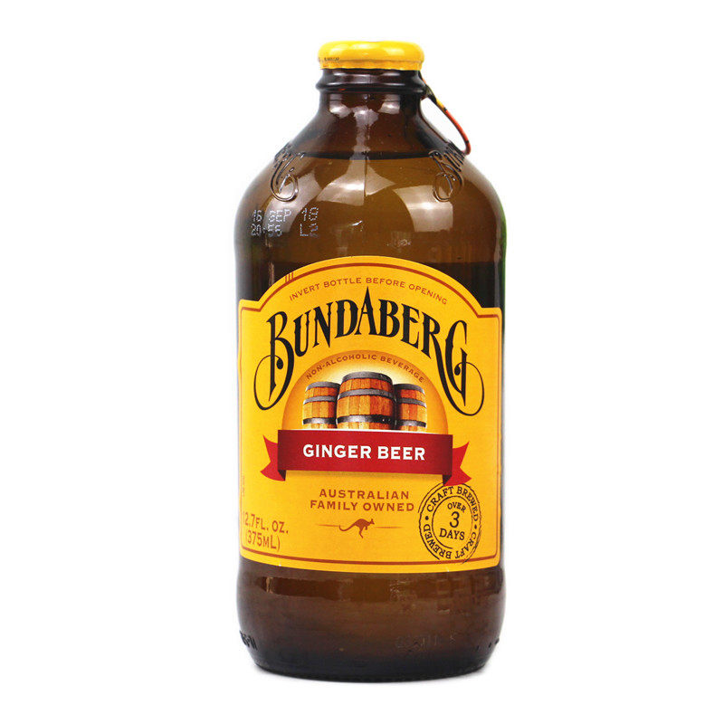 澳洲进口bundaberg宾得宝姜汁无酒精汽水啤酒饮料品375ml6瓶