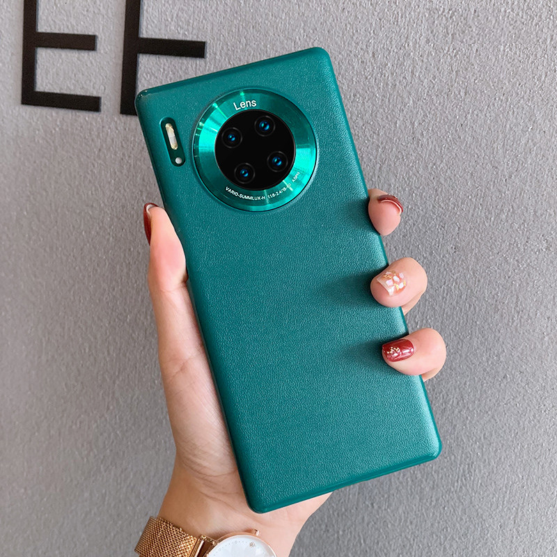 华为mate30pro手机壳丹霞橙素皮壳5g限量版全包防摔mate30女款网红mt