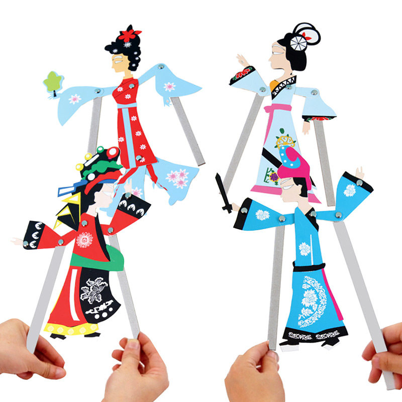 西游记皮影戏 手工diy儿童幼儿园绘画涂色材料包中华民族传统艺品