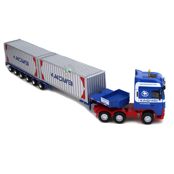 凯迪威男孩合金车模模型卡车大货车运输车集装箱工程车车模